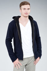 hooded wooljacket blue