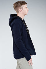 hooded wooljacket blue