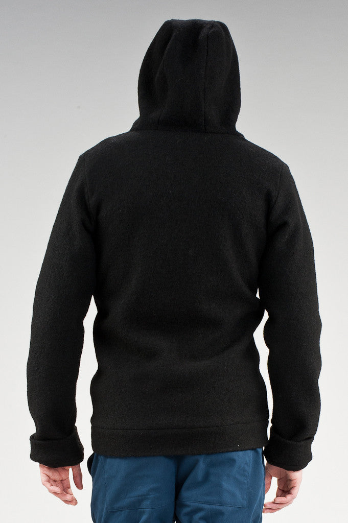 hooded wooljacket black