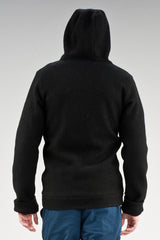 hooded wooljacket black