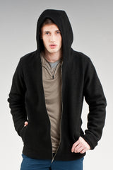 hooded wooljacket black