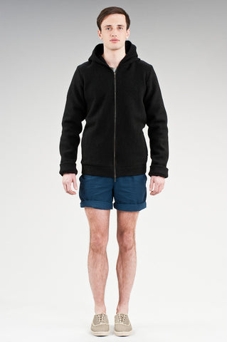 hooded wooljacket black