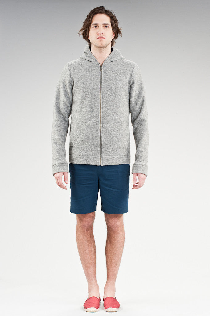 hooded wooljacket grey