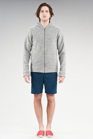 hooded wooljacket grey